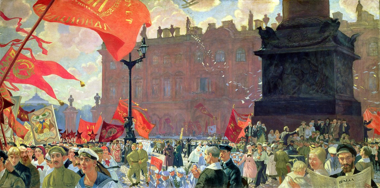 Boris Mihajlovic Kustodiev – Festivities Marking the Opening of the Second Congress of th – (MeisterDrucke-298654)